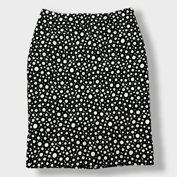 JONES Studio Separates Pencil Skirts Black and White Circle Pencil Skirt Size 6 - Picture 1 of 6